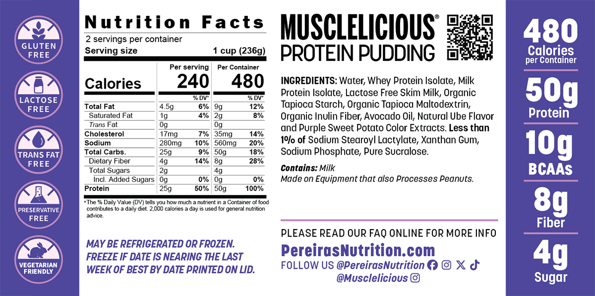 MUSCLELICIOUS® Ube Protein Pudding