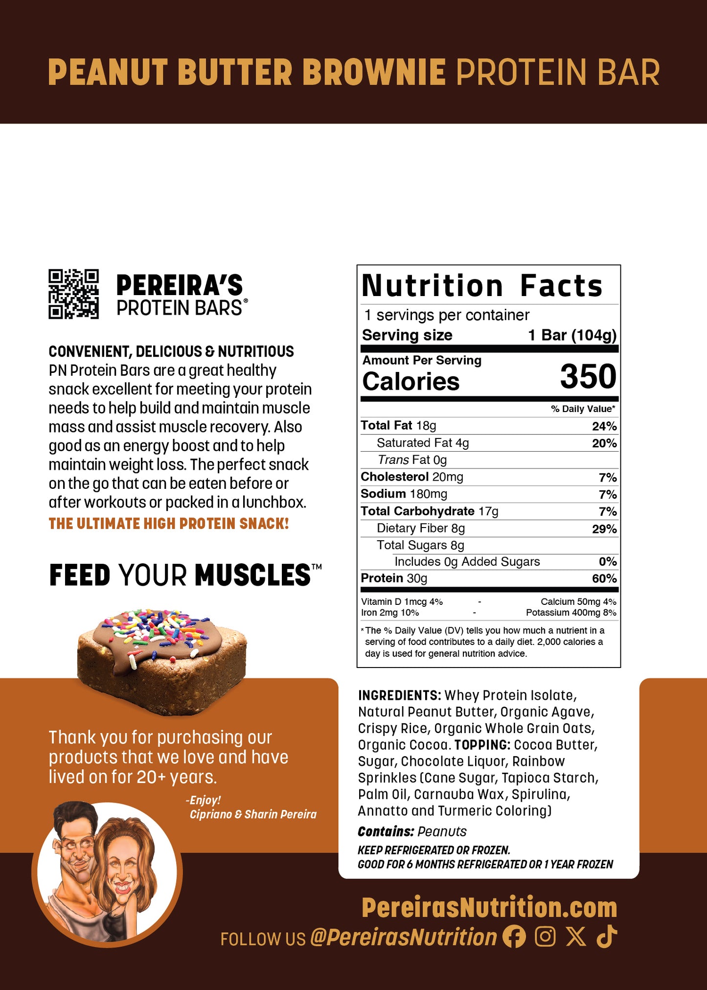 Peanut Butter Brownie Protein Bar