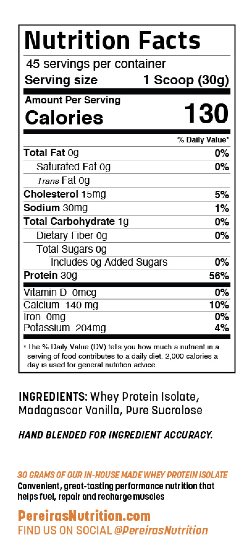 Vanillalicious Protein Powder (3 LBS)